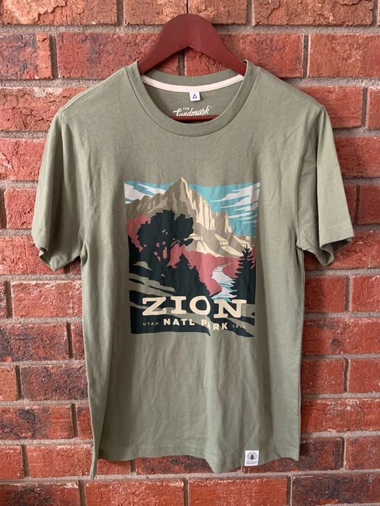 The Landmark Project Other - The Landmark Project Zion National Park Graphic T-Shirt Olive Green
